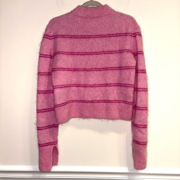 H&M Mohair-blend jumper Wool/Alpaca blend Pink Striped - Picture 5 of 7